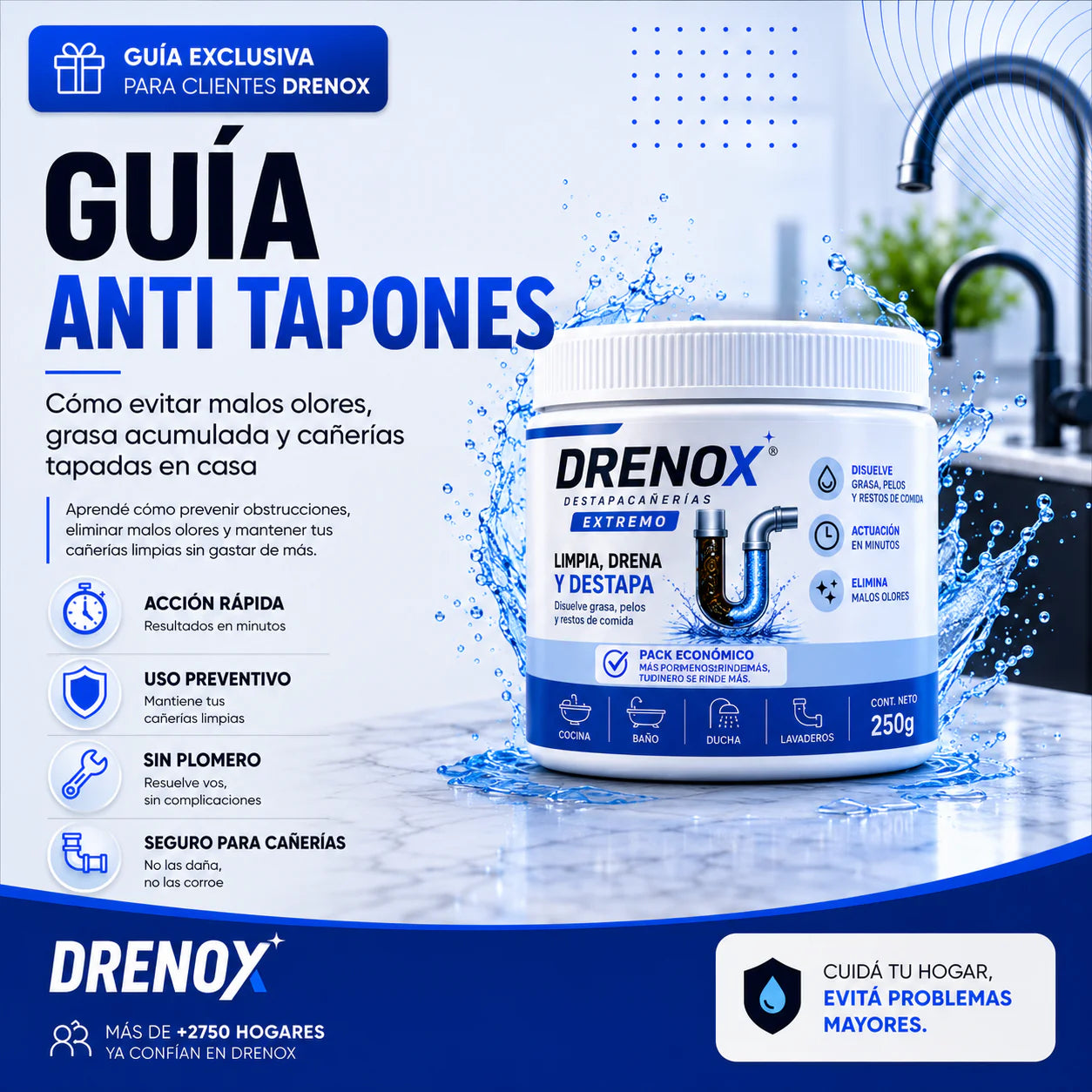 GUÍA ANTI TAPONES DRENOX